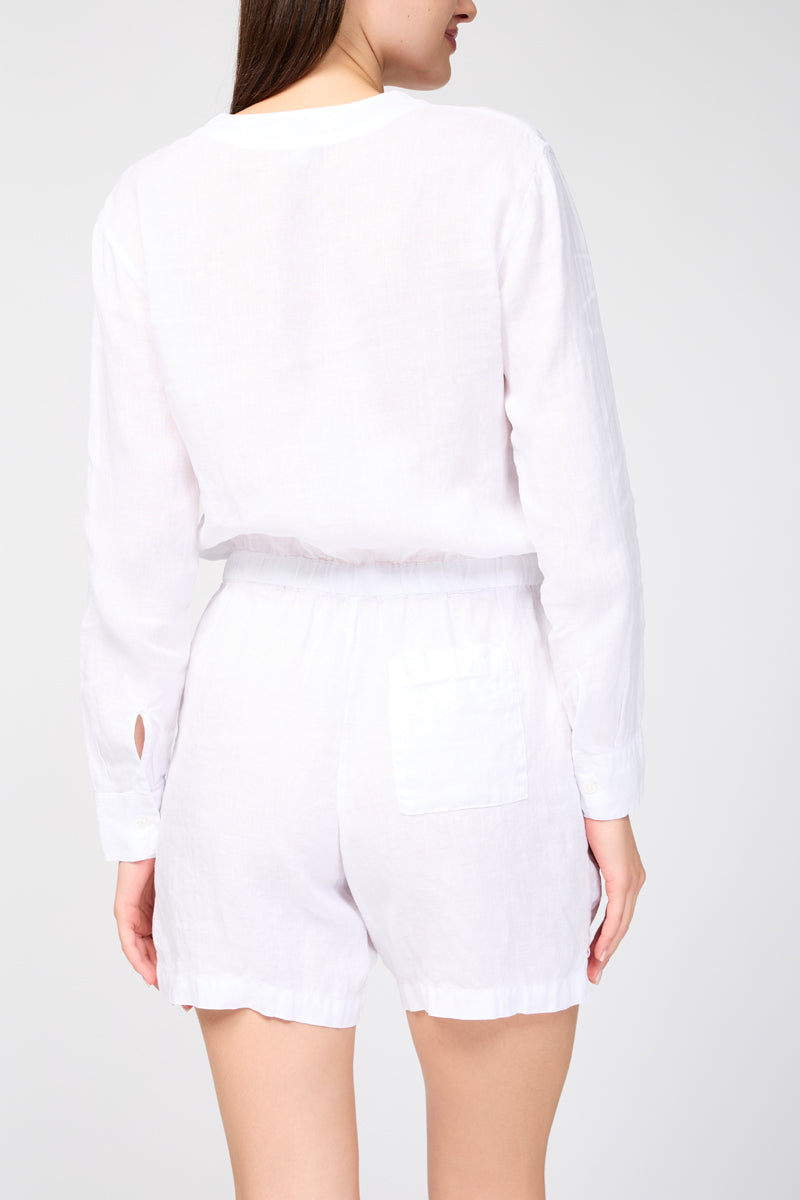Combinaison En Lin Ls - Blanc - Femme