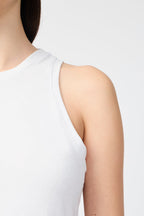 Débardeur Cut Away Stretch Velvet Tank - Talc - Femme