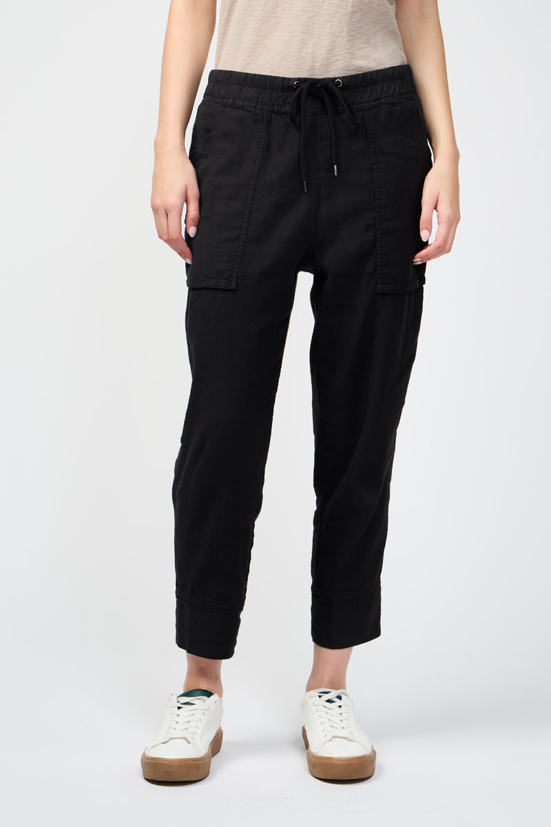 Pantalon Utilitaire À Poches Plaquées - Noir - Femme