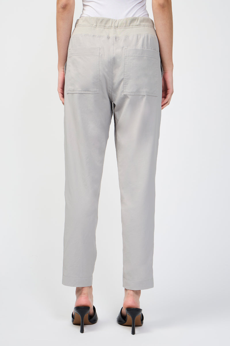 Pantalon Utilitaire Drapé Léger - Mineral - Femme