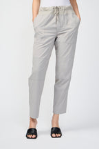Pantalon Utilitaire Drapé Léger - Mineral - Femme