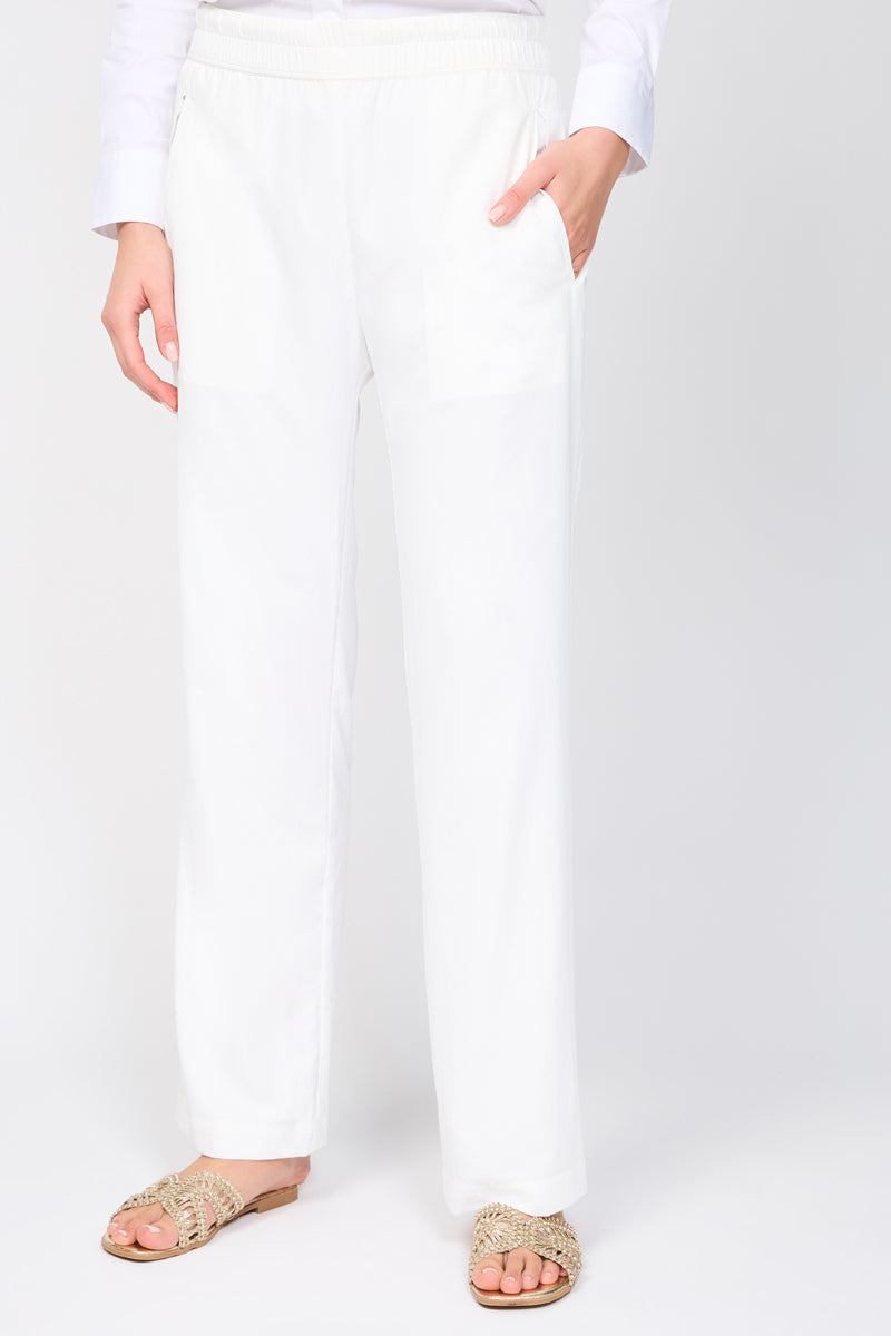 Pantalon Fluide Léger - Blanc - Femme