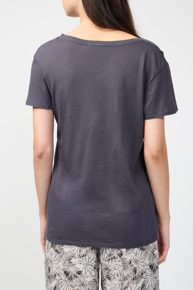 T-Shirt Relaxed Casual - Indian Ink - Femme