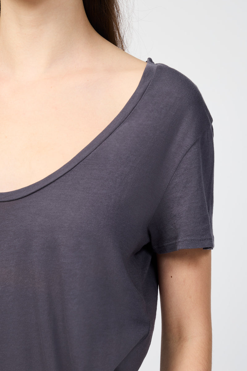 T-Shirt Relaxed Casual - Indian Ink - Femme