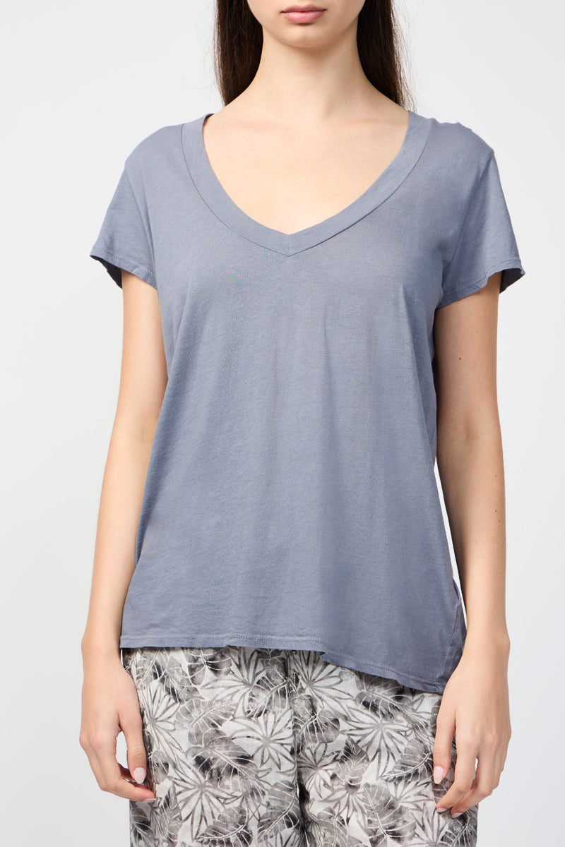 S/S Relaxed Casual V-Neck - North - Femme