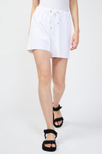 Sweat Court En Maille Double - Blanc - Femme
