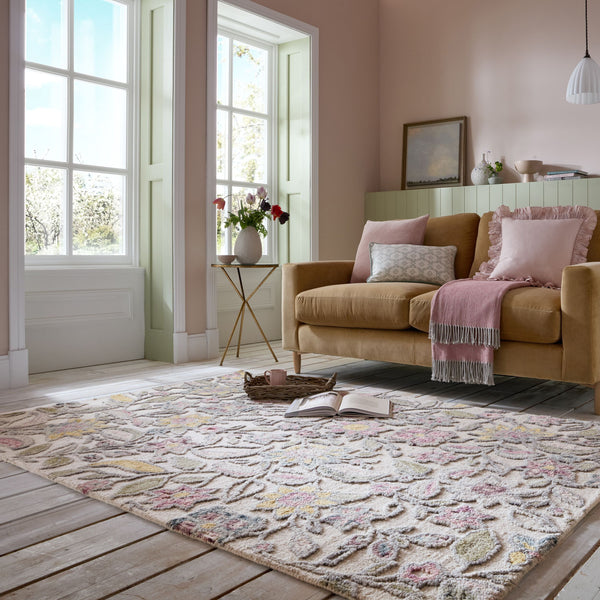 Tania - Tapis Floral En Laine