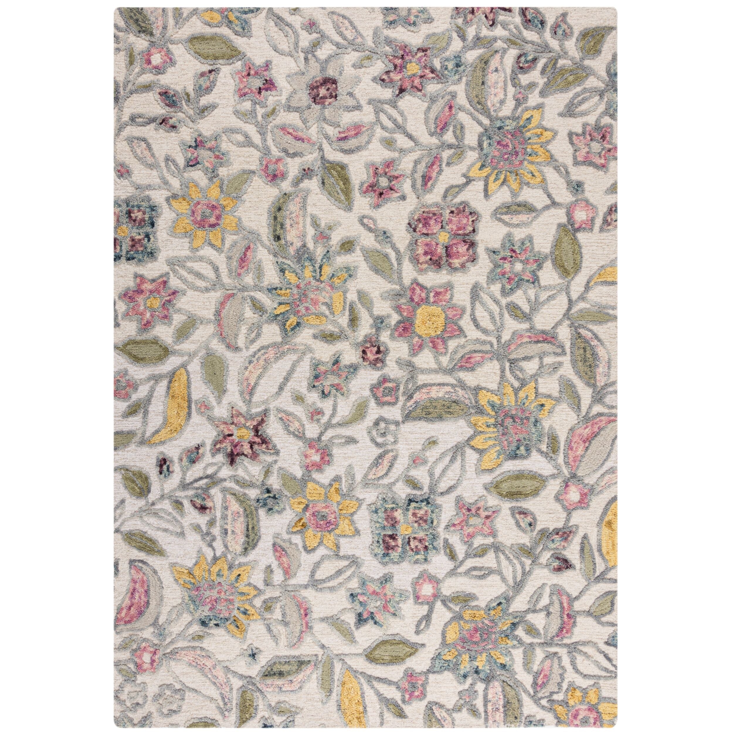 Tania - Tapis Floral En Laine