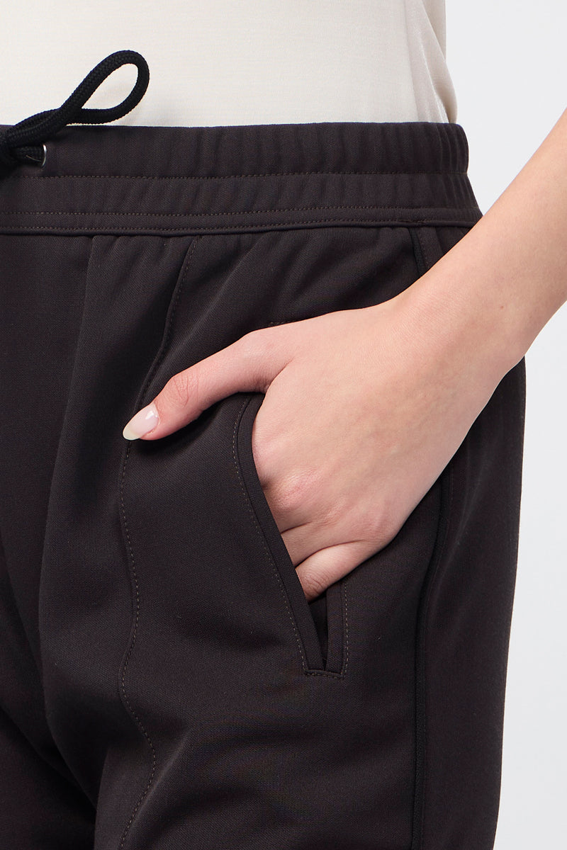 Pantalon De Survêtement À Pinces Passepoilées - Chocolat - Femme