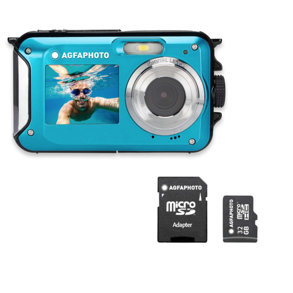 Appareil Photo Numérique Waterproof - Realishot WP8000 - Étanche 3m - Bleu - Carte Sd Offerte - Agfaphoto