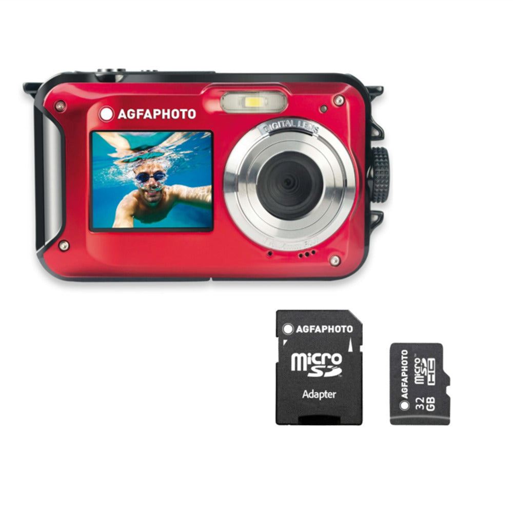 Appareil Photo Numérique Waterproof - Realishot Wp8000 - Étanche 3m - Red - Carte Sd Offerte - Agfaphoto