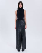 Pantalon Priscille noir en cuir_4