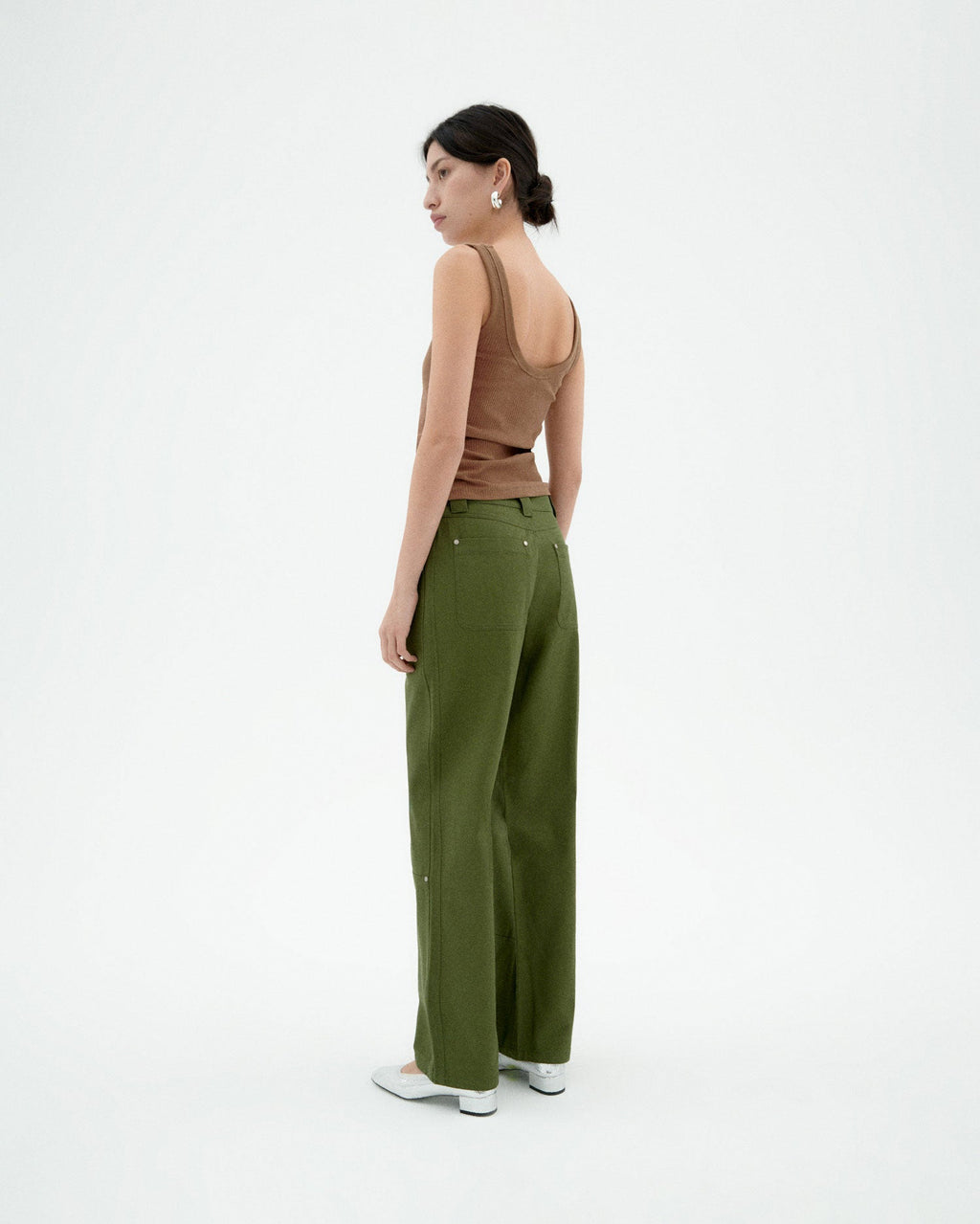 Pantalón verde Perle sostenible-4