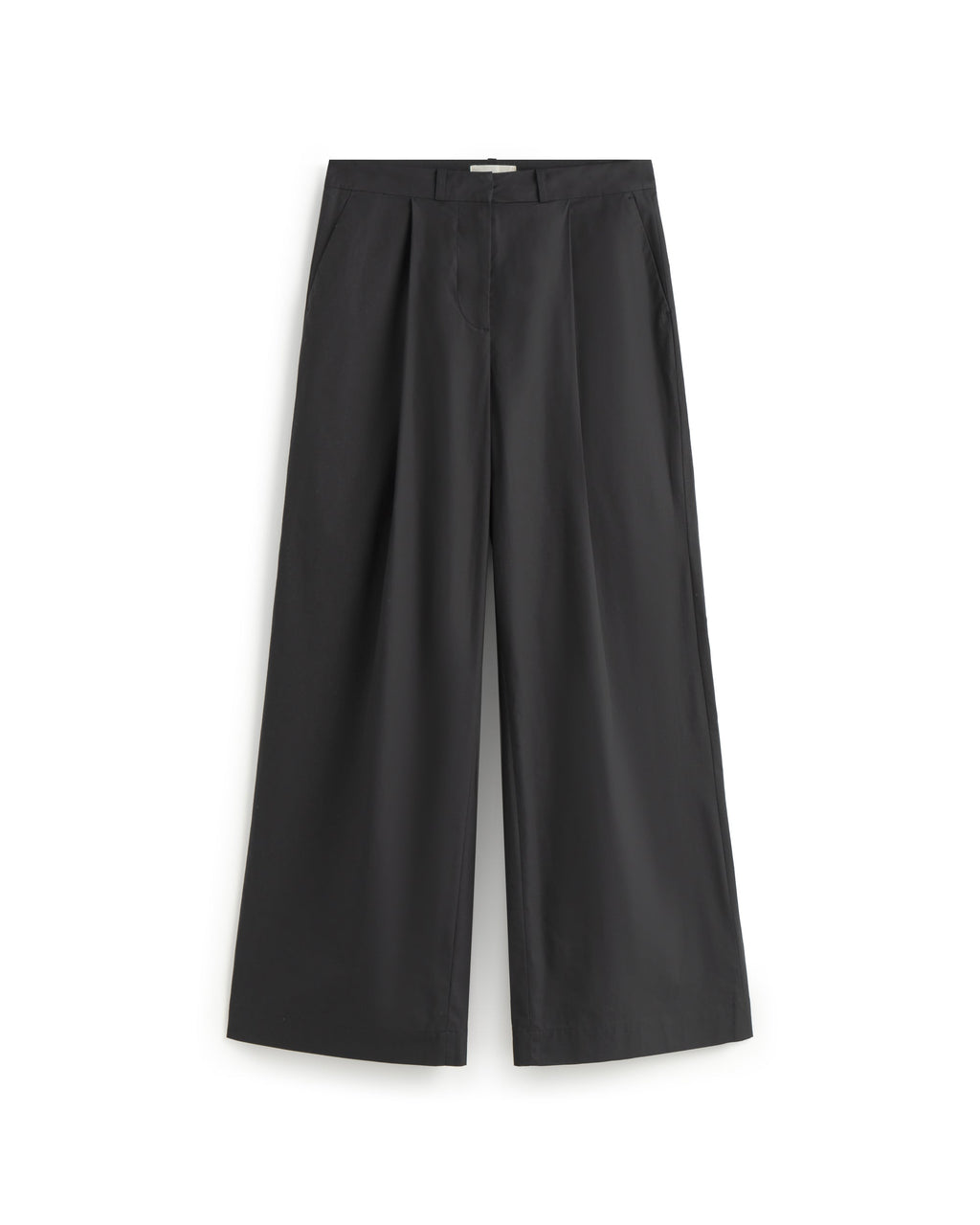 Pantalón popelin wide leg azul Patty sostenible silueta - 1