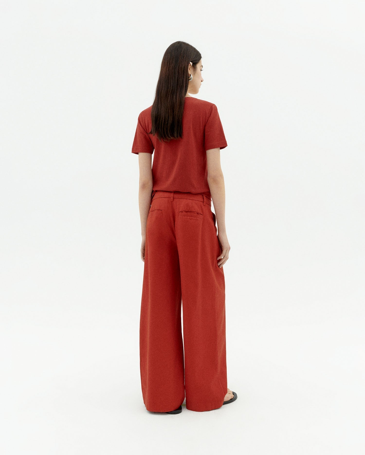 Pantalón rojo hemp Pat sostenible-4