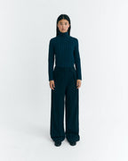 Pantalón wide leg tiro bajo navy Pat sostenible - 2