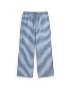 Pantalón relaxed rayas azul Brigitte sostenible silueta - 1