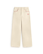 Pantalón wide leg bordado a mano Hedda sostenible silueta - 1