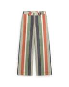 Pantalón recto estampado rayas multicolor Serena sostenible silueta - 1