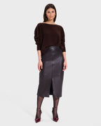 Pull Penseeboat chocolat en cachemire_1