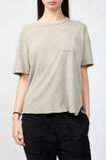 T-Shirt En Jersey Coupe Décontractée Avec Poche - Pigment Ficelle - Femme