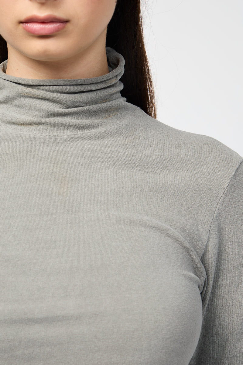 Robe Jersey Ruched Turtle Nk - Concrete Pigment - Femme
