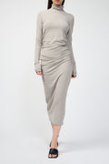 Robe Jersey Ruched Turtle Neck - Dapple Pigment - Femme
