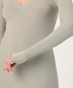 Robe Côtelée Col V - Silt - Femme