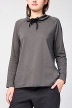 Sweat-Shirt Éponge Oversize Col Cheminée - Fin - Femme