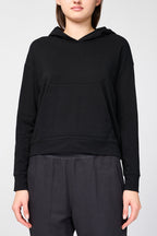 Sweat À Capuche En Tissu Éponge Recyclé - Noir - Femme