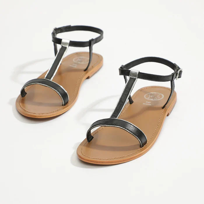 Sandales Digitalis - Black+Silver