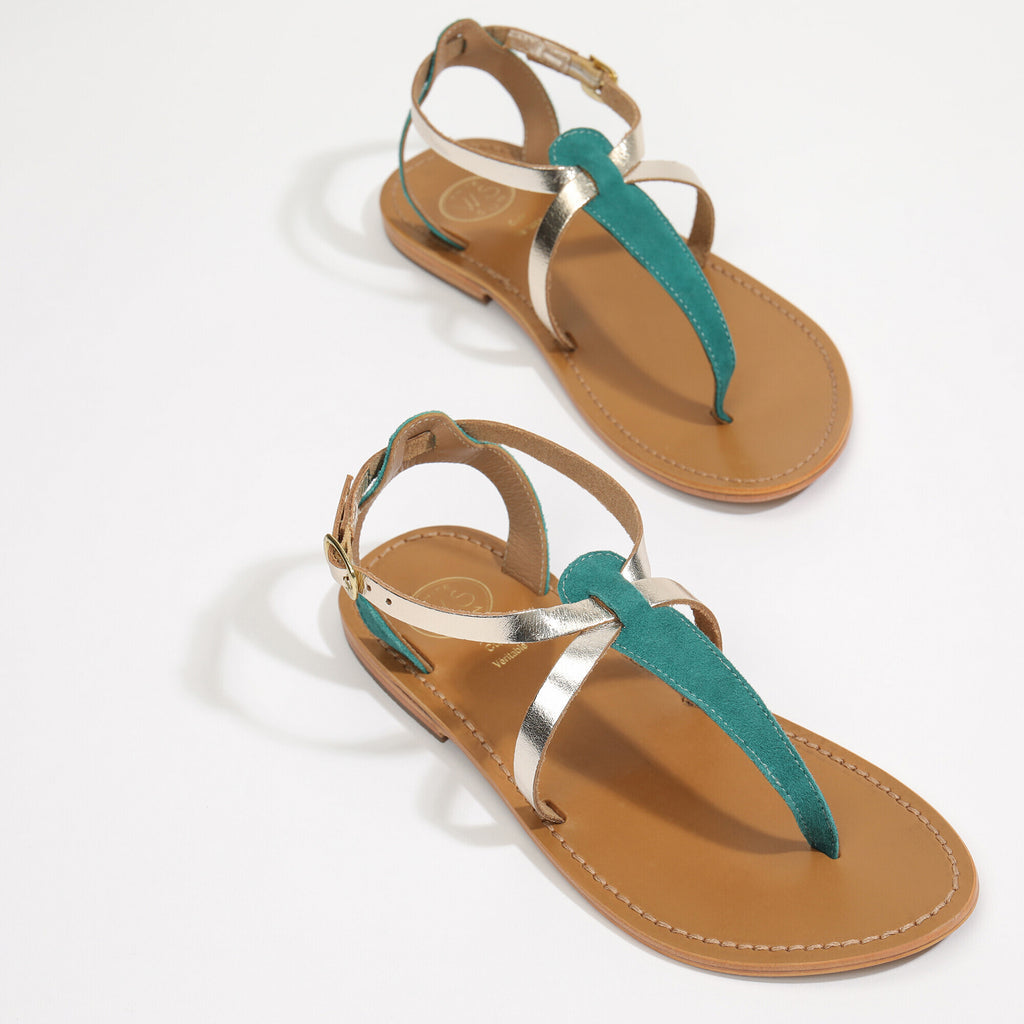 Sandales Scriptura - Vert & Or