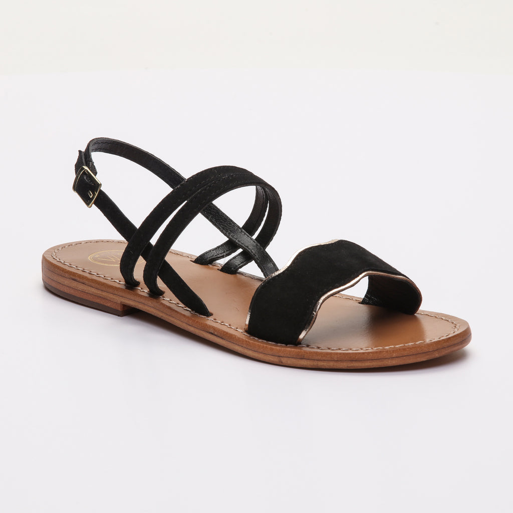 Sandales Bacis - Noir & Or