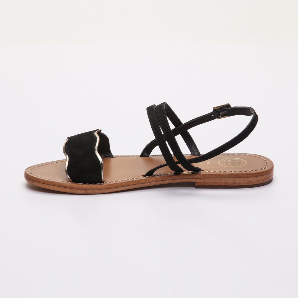 Sandales Bacis - Noir & Or