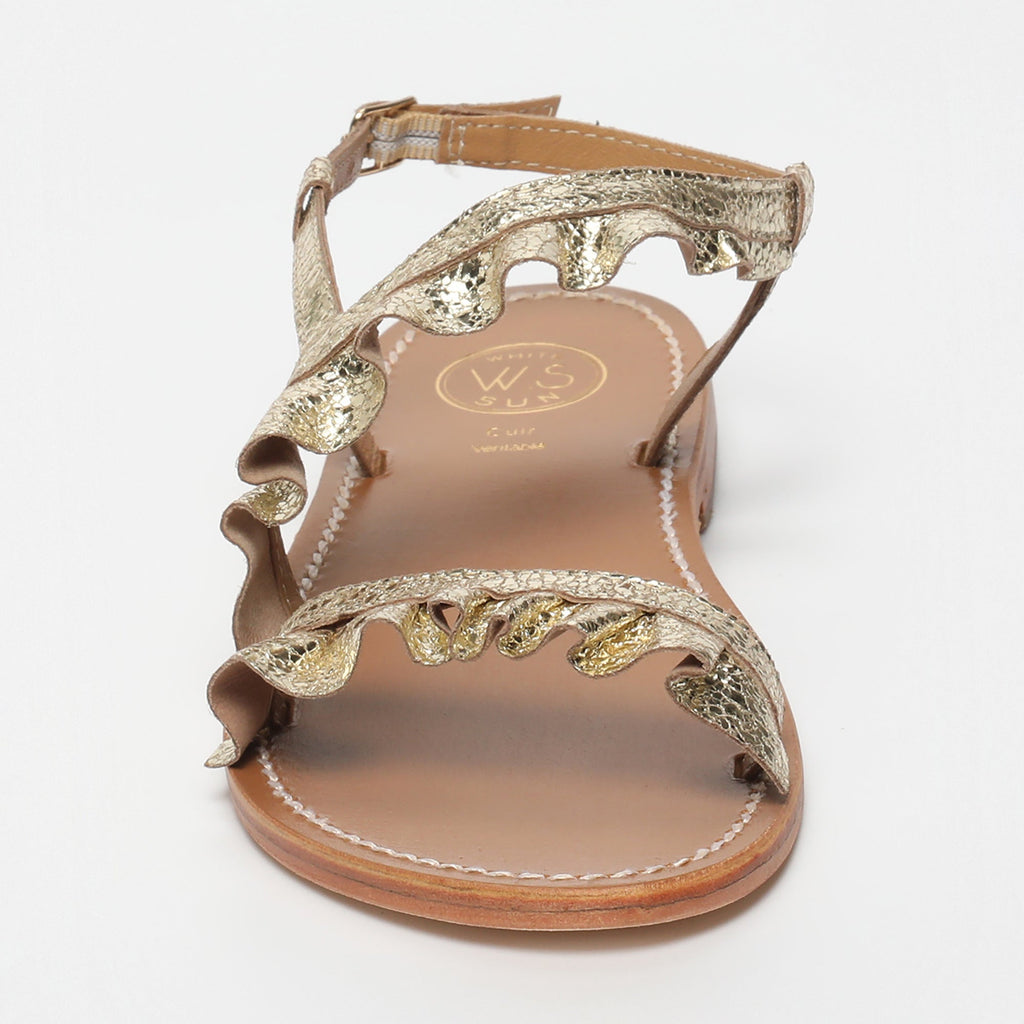 White Sun - Sandales Harper - Gold Crackle Foil - Gold