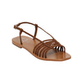 White Sun - Sandales Mila - Camel Sheep Nappa - Marron