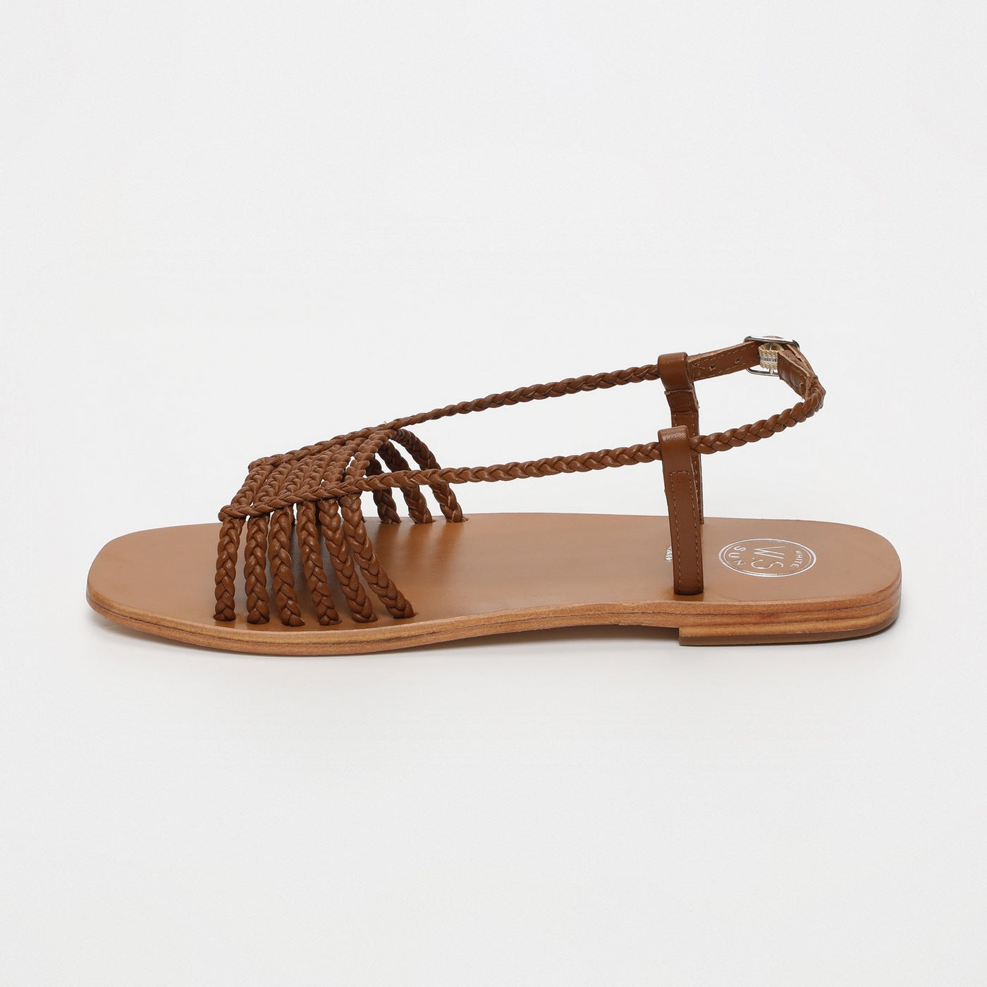 White Sun - Sandales Mila - Camel Sheep Nappa - Marron