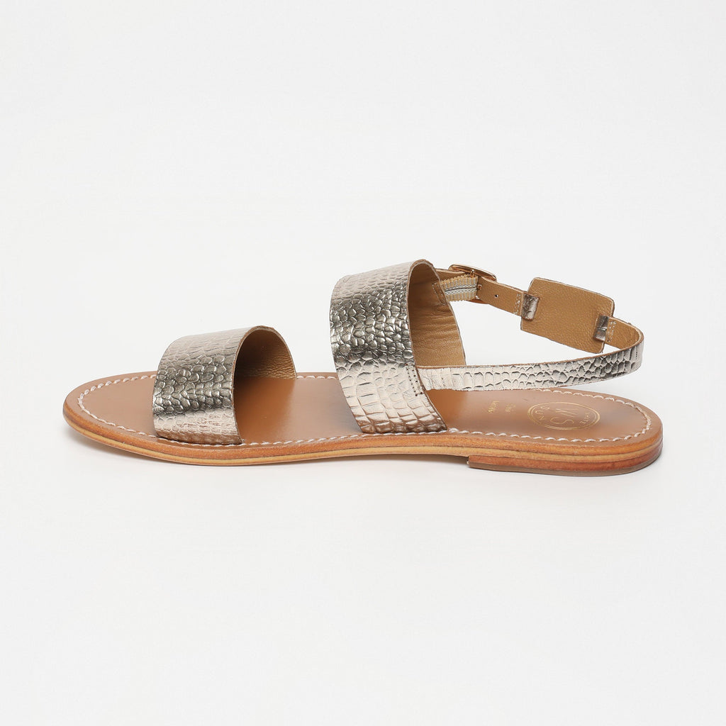 Sandales Diletta - Light Gold Croco