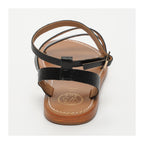White Sun - Sandales Xigala - Black Croco Print Goat Leather - Black Croco