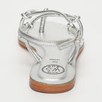 White Sun - Sandales Plates Alimer - Silver