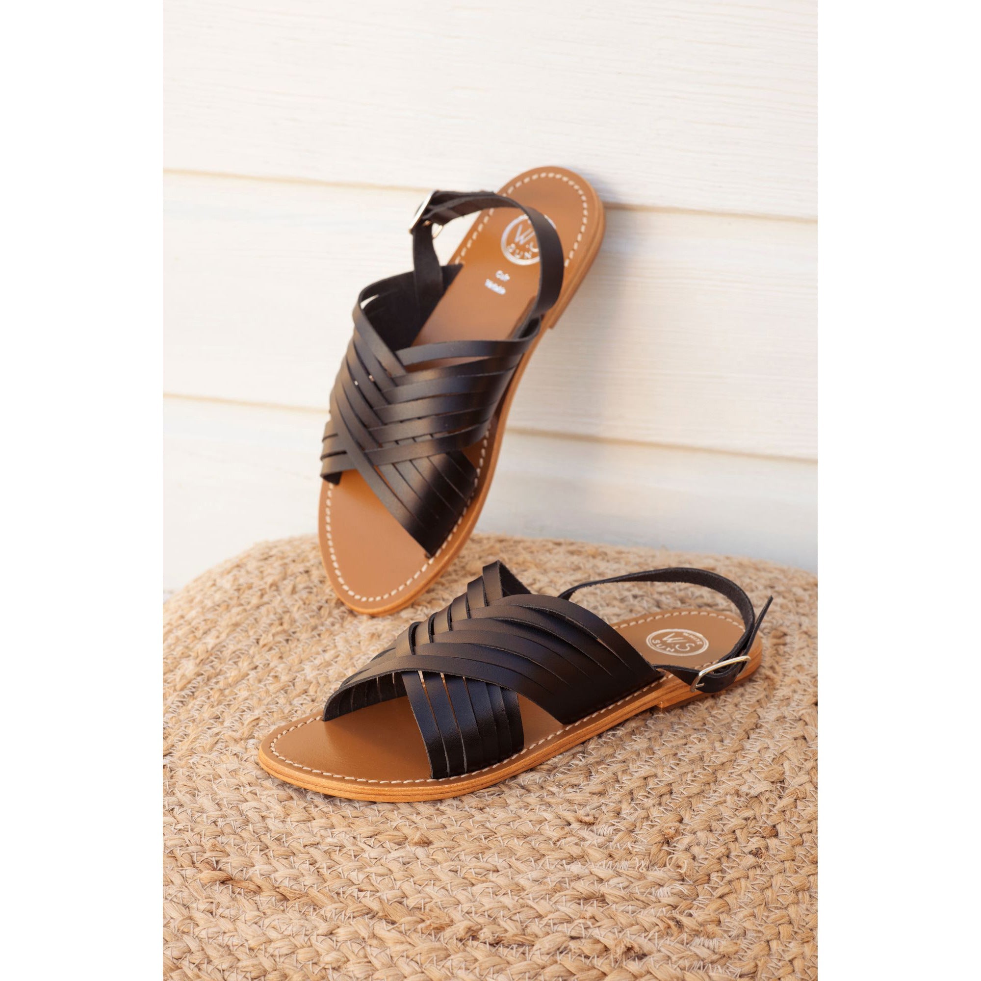 White Sun - Sandales Trinity - Black Buff - Black