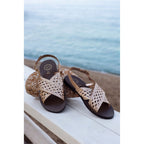 White Sun - Sandales Bageshri - Gold Goat Leather - Gold