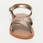 White Sun - Sandales Bharavi - Gold Goat Leather - Gold