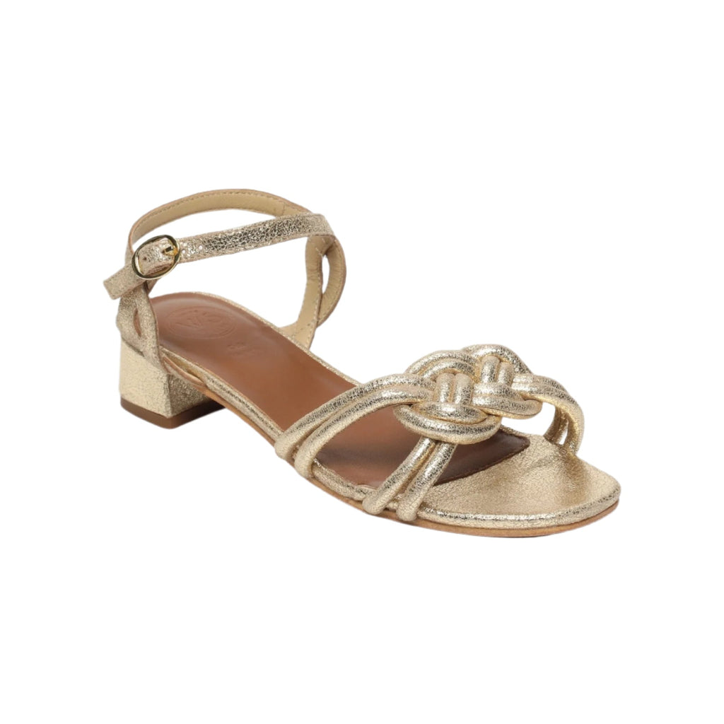 White Sun - Sandales Talon Darpanika - Gold Crackle Foil - Gold