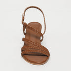 White Sun - Sandales Talon Maha - Marron Goat Leather - Marron