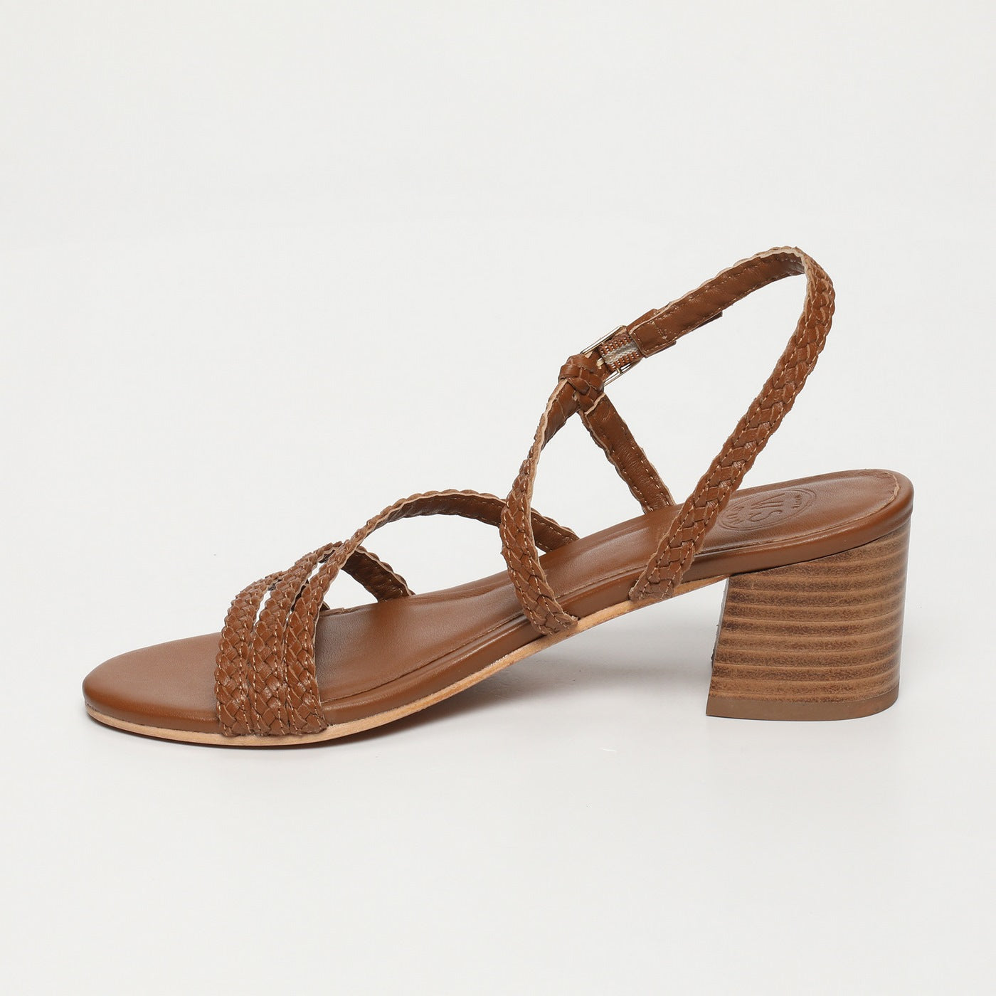 White Sun - Sandales Talon Maha - Marron Goat Leather - Marron