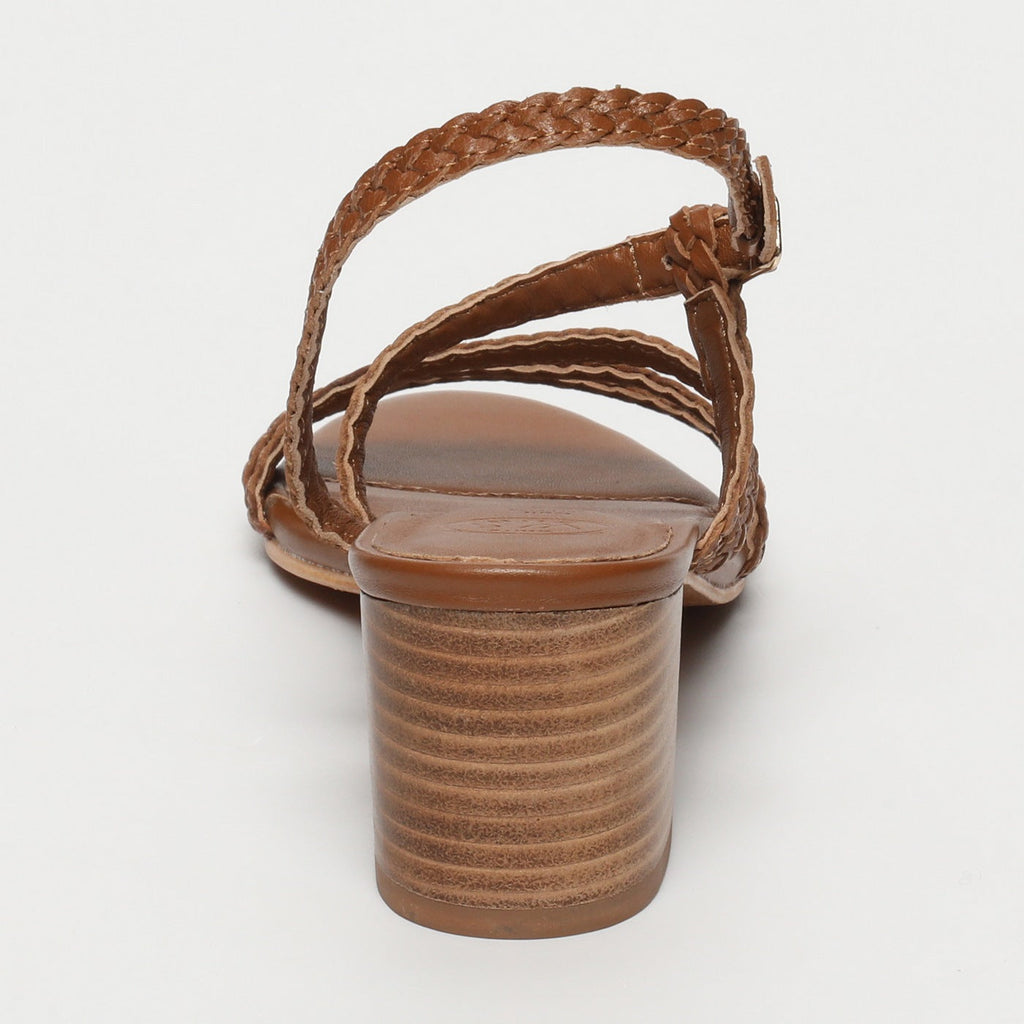 White Sun - Sandales Talon Maha - Marron Goat Leather - Marron