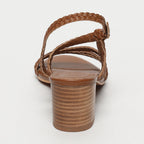 White Sun - Sandales Talon Maha - Marron Goat Leather - Marron