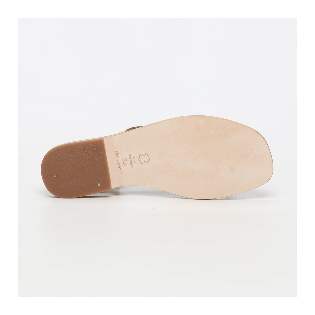 White Sun - Sandales Tinley - Dark Gold Goat Leather - Dark Gold