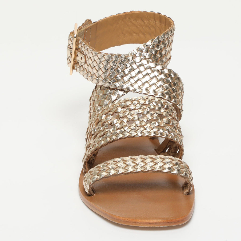 White Sun - Sandales Solana - Gold Goat Leather - Gold